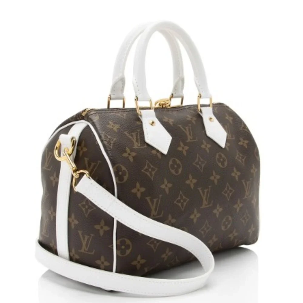 Louis Vuitton Brown and White Satchel - Picture 3 of 15